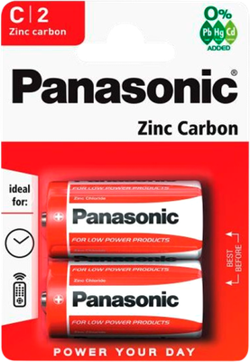 Комплект батареек Panasonic Zinc Carbon R14 BL2 24/120 - 