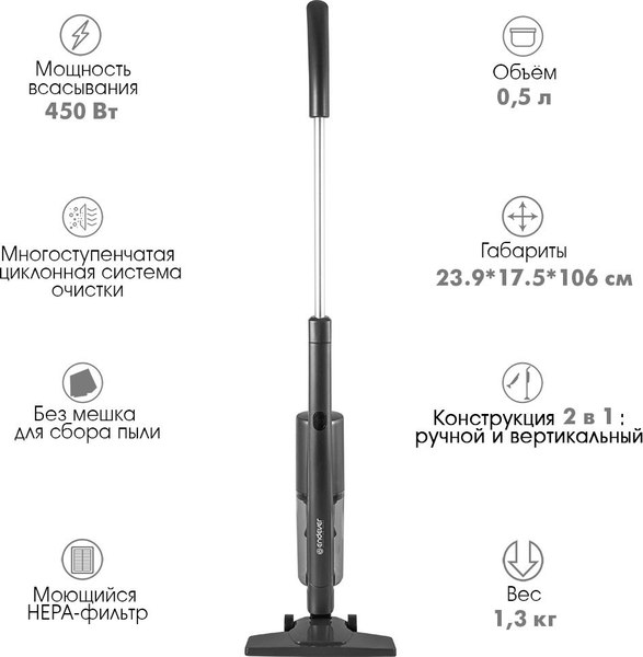 Купить Вертикальный пылесос Endever SkyClean VC-297 в Минске