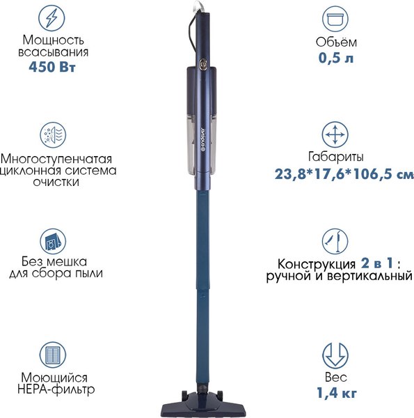 Купить Вертикальный пылесос Endever SkyClean VC-298  