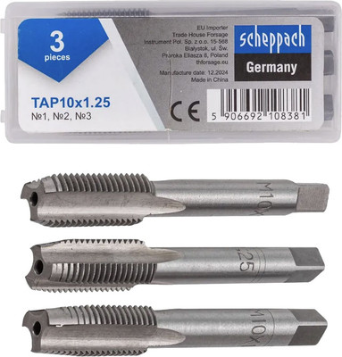 Набор метчиков Scheppach Sch-TAP10x1.25 (65173), (3шт) -