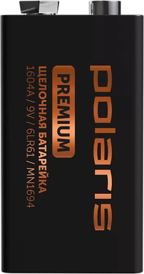 Батарейка Polaris PB 9V Premium 6LR61 (черный) - 
