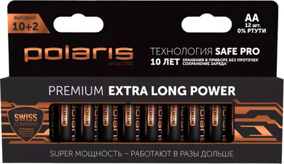 Комплект батареек Polaris PB AA Premium (12шт) -