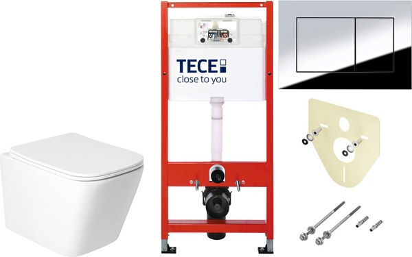 Унитаз подвесной с инсталляцией Saniteco KW-9004WS + TECE Kit 9400412
