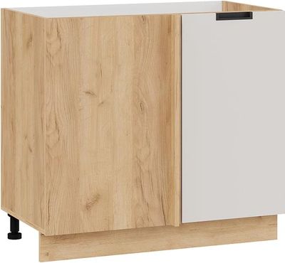 Шкаф навесной для кухни ТриЯ Гренада 1Н9У угловой с одной дверью (дуб крафт золотой/холст мокко) -