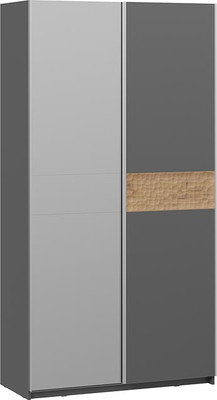 Шкаф-купе ТриЯ Оскар Скания Т2 1200 / 268587 (ручка серебро/серый графит/серый графит/дуб тортугга) - 