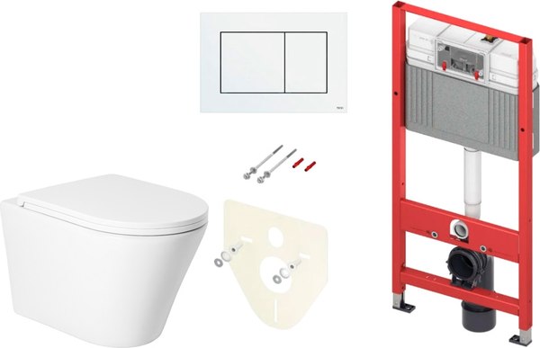 Унитаз подвесной с инсталляцией Saniteco KW-9005W + TECE Kit 9400413