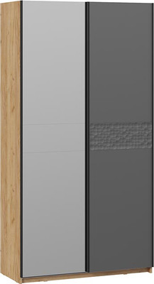 Шкаф-купе ТриЯ Оскар Скания Т2 1200 / 268594 (ручка черная/дуб крафт золотой/серый графит/графит матовый) - 