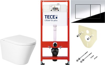 

Унитаз подвесной с инсталляцией, KW-9005W + TECE Kit 9400412