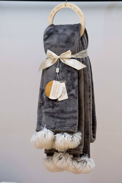 Покрывало Sofi de Marko Fluffy Ball 220x240 / Пл-023Ф-220x240 (стоун)