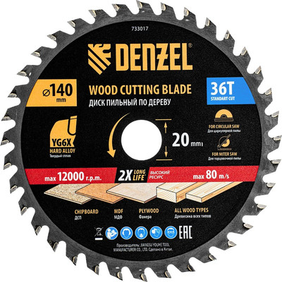 Пильный диск Denzel 733017 -