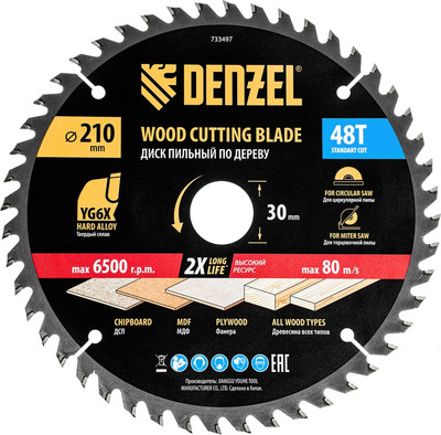 Пильный диск Denzel 733497 -