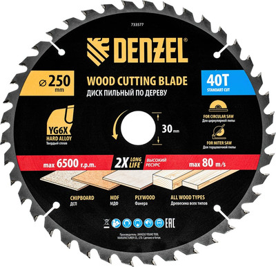 Пильный диск Denzel 733577 -