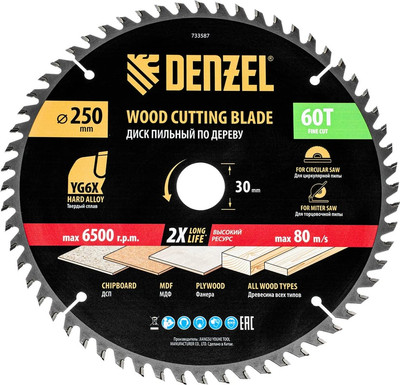 Пильный диск Denzel 733587 -