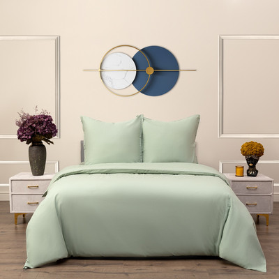 Комплект постельного белья Siberia Home Сэнди Евро 70x70 / Сиб-Евро-С-н70x70 (нефрит) -