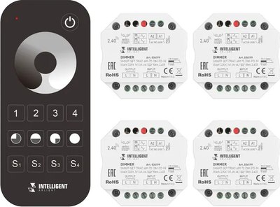

Комплект диммеров, Intelligent SMART-SET-TRIAC-601-72-DIM-PD-IN Black / 036199