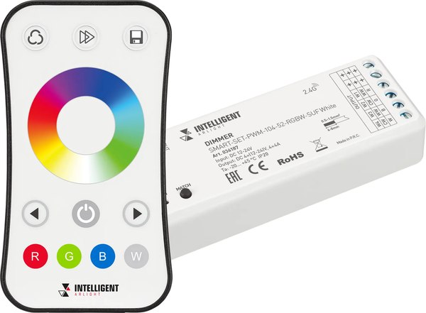 Диммер для светодиодной ленты Arlight Intelligent SMART-SET-PWM-104-52-RGBW-SUF White / 036187