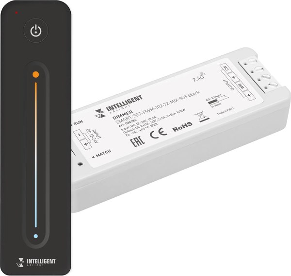 Диммер для светодиодной ленты Arlight Intelligent SMART-SET-PWM-102-72-MIX-SUF Black / 036186