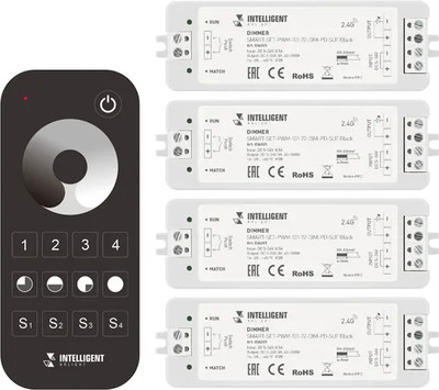 

Диммер для светодиодной ленты, Intelligent SMART-SET-PWM-101-72-DIM-PD-SUF Black / 036201