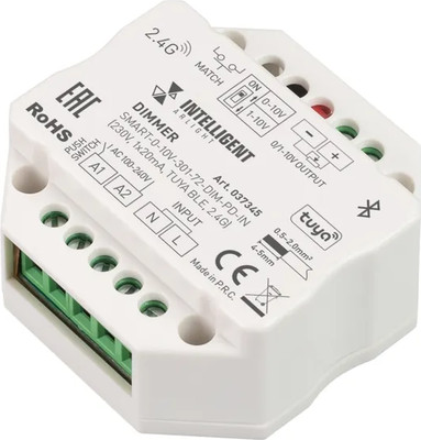 

Диммер для светодиодной ленты, Intelligent SMART-0-10V-301-72-DIM-PD-IN / 037345