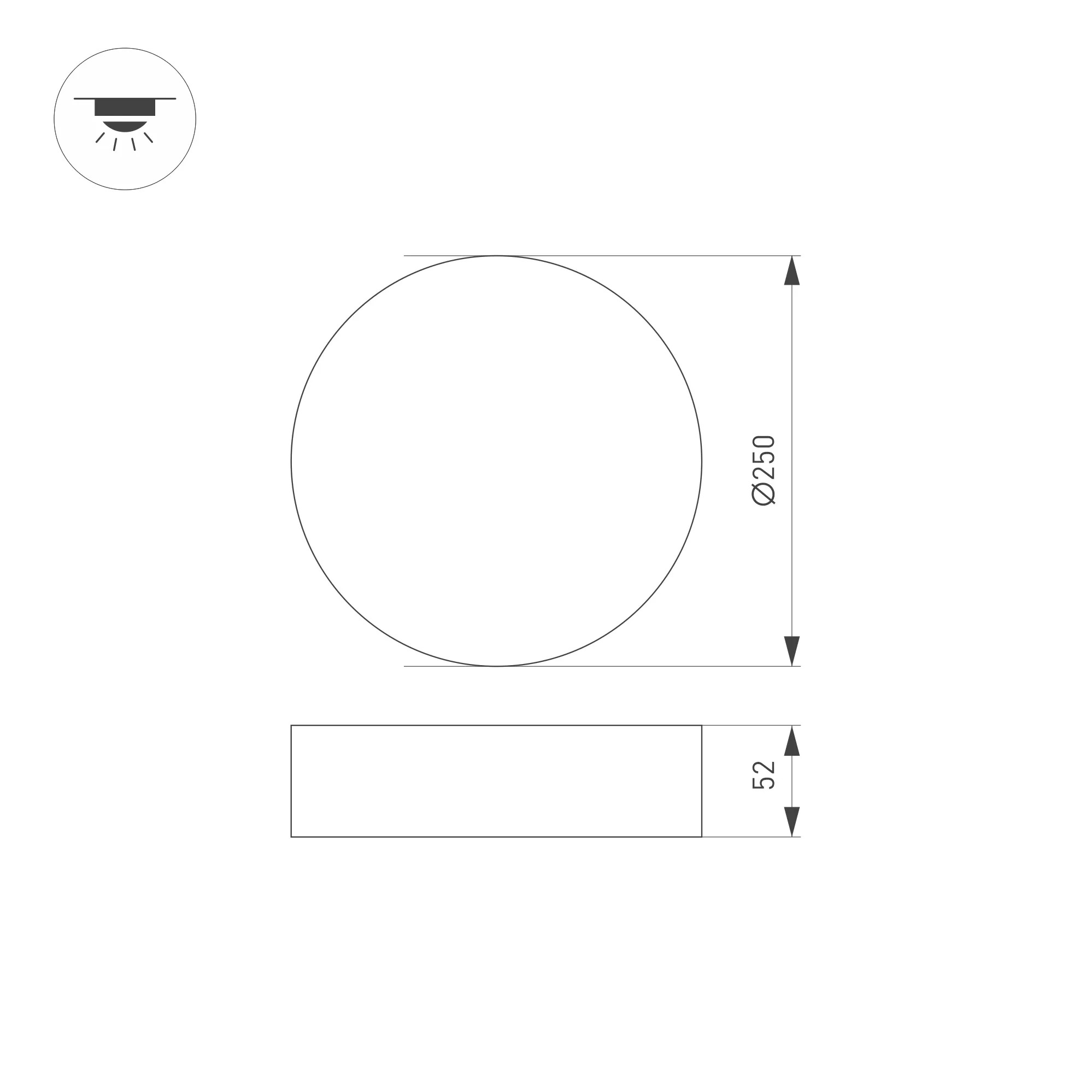 Потолочный светильник Arlight SP-RONDO-R250-30W Warm3000 WH 120deg / 022233(2) — фото 6