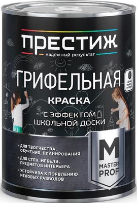 Краска ПРЕСТИЖ Грифельная с эффектом школьной доски (900г, зеленый) - 