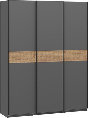 Шкаф-купе ТриЯ Оскар Скания Т2 1800 / 268731 (ручка черная/серый графит/серый графит/дуб тортугга) - 