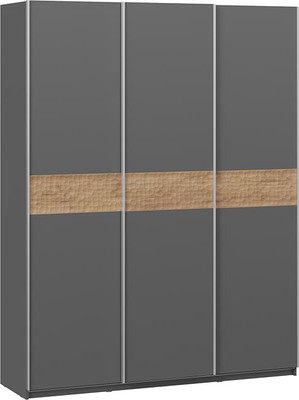 Шкаф-купе ТриЯ Оскар Скания Т2 1800 / 268686 (ручка серебро/серый графит/серый графит/дуб тортугга) - 