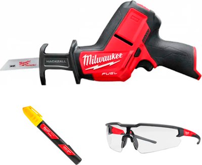 Сабельная пила Milwaukee М12 CHZ-0 FUEL B6+Очки1+Маркер1 / 4933446960P6321 - 
