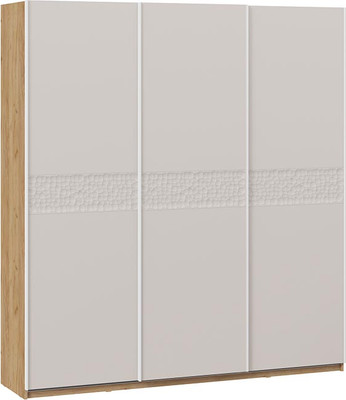 Шкаф-купе ТриЯ Оскар Скания Т2 2100 / 268738 (ручка белая/дуб крафт золотой/кашемир/кашемир сатин) - 