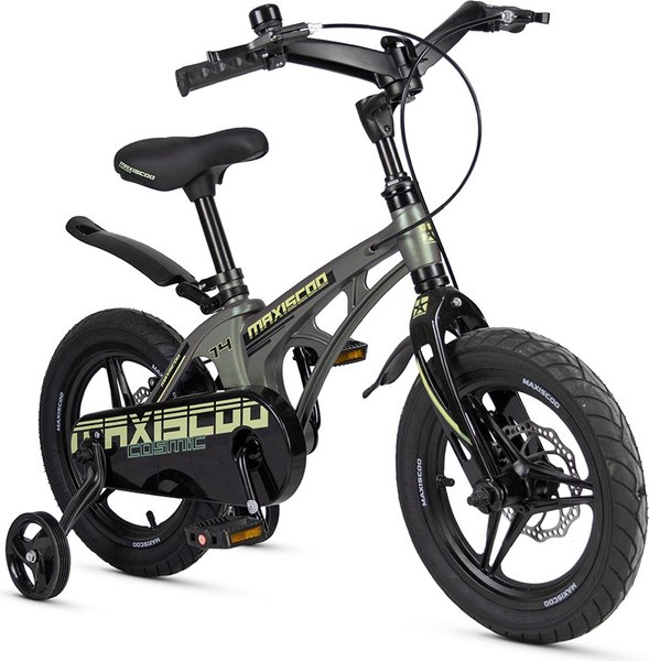Детский велосипед Maxiscoo Cosmic Deluxe Plus 14 2025 / MSC-C1442D (темный малахит)