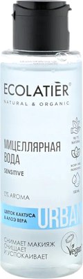 Мицеллярная вода Ecolatier Для чувствительной кожи Цветок кактуса и Алоэ Вера (100мл) - 