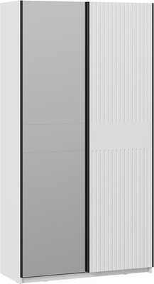 Шкаф-купе ТриЯ Оскар Хилтон Т2 1200 / 271037 (ручка черная/белый снег/белый матовый) - 