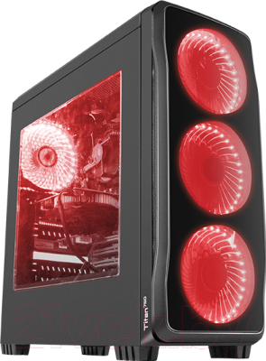 Корпус для компьютера GENESIS Titan 750 Red Midi / NPC-1125