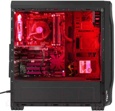 Корпус для компьютера GENESIS Titan 750 Red Midi / NPC-1125