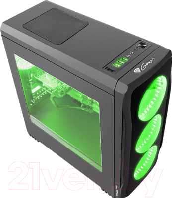 Корпус для компьютера GENESIS Titan 750 Green Midi / NPC-1127