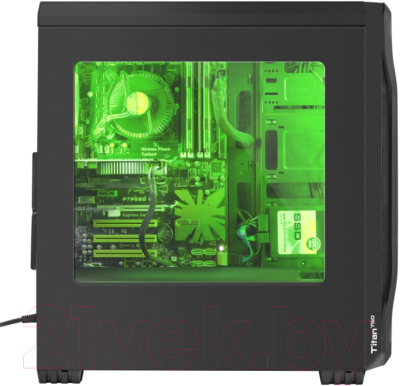 Корпус для компьютера GENESIS Titan 750 Green Midi / NPC-1127