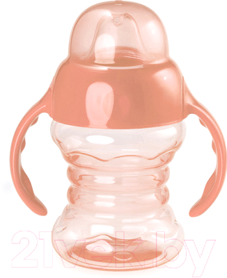 

Поильник Happy Care, Прозрачный;розовый, С силиконовым носиком, колпачком и ручками / 2512