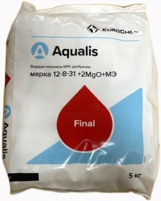 

Удобрение, NPK Марка 12:8:31 +2Mg+МЭ Aqualis /4815629000340