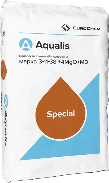 Удобрение ЕвроХим NPK Марка 3:11:38 +4Mg+МЭ Aqualis / 4815629000388 (5кг)