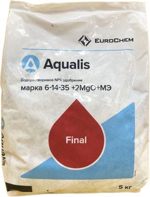 Удобрение ЕвроХим NPK Марка 6:14:35 +2Mg+МЭ Aqualis / 4815629000395 (5кг) - 