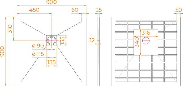 Купить Душевой поддон RGW Stone Tray-G / 14152099-02-11  