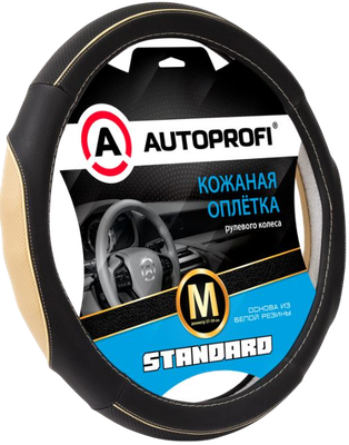 

Оплетка на руль, SL-2502 BK/BE (M)