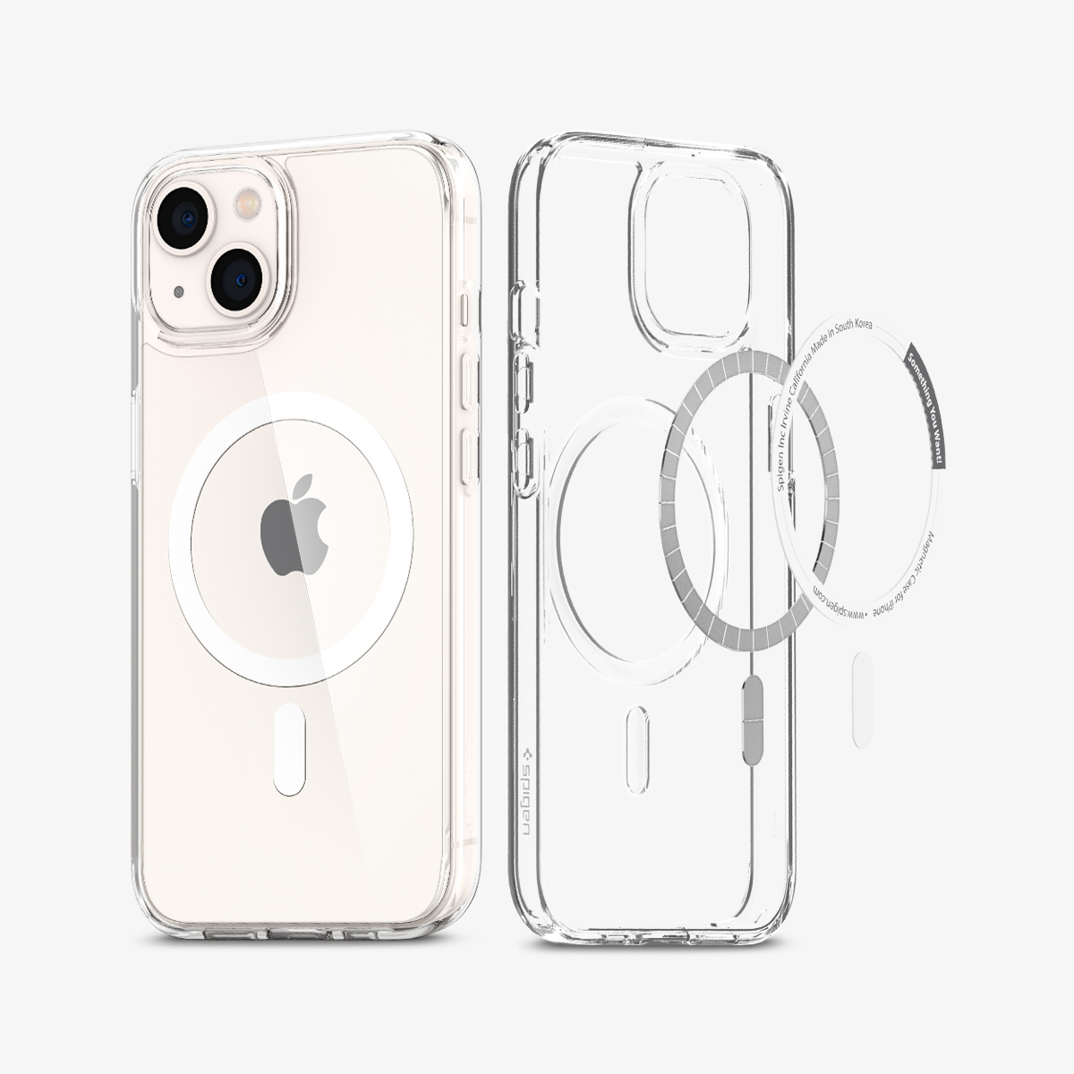 Чехол-накладка Spigen Ultra Hybrid Mag Magsafe для iPhone 13 / ACS03528 (белый)