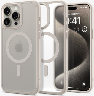 Чехол-накладка Spigen Ultra Hybrid Mag Magsafe для iPhone 15 Pro Max / ACS07210 (Frost Natural Titanium) - 