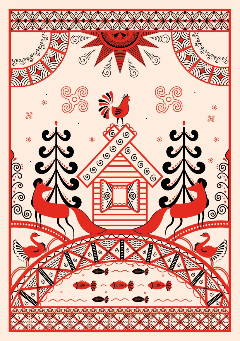 Записная книжка Эксмо Жили-были. Мезенская роспись Лиса / 9785042130939