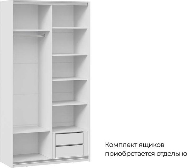 Шкаф-купе ТриЯ Оскар Т2 1200 / 271151 (ручка серебро/белый снег)