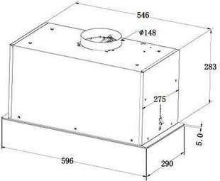 Купить Вытяжка скрытая ZORG Neve 1260 60 S-GC  