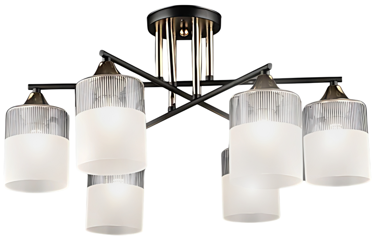 Люстра Aitin-Pro НПБ 02-6x60-101 / A4409/6 (черный/золото)