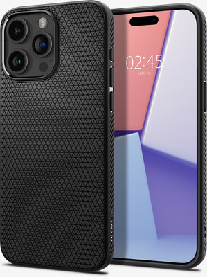 Чехол-накладка Spigen Liquid Air для iPhone 15 Pro Max / ACS06562 (Matte Black) -