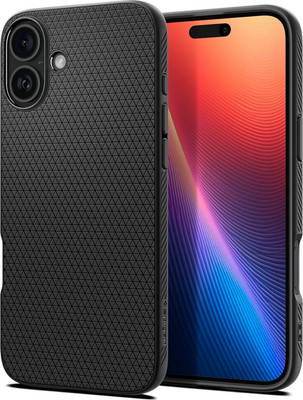 Чехол-накладка Spigen Liquid Air для iPhone 16 Plus / ACS08066 (Matte Black) -